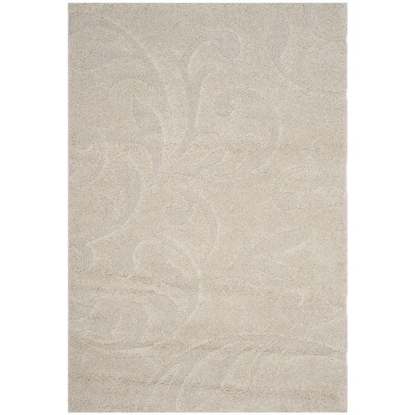 Safavieh Shag Medium Rectangle Rugs, Creme - 5 ft. 3 in. x 7 ft. 6 in. SG468-1111-5 - main